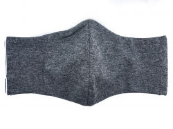 Маска бытовая гигиеническая двухслойная (бязь ГОСТ + трикотаж), темно-серая