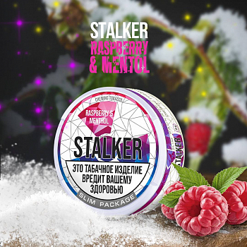 Жевательный табак STALKER "Raspberry mentol / Малина ментол" 11гр